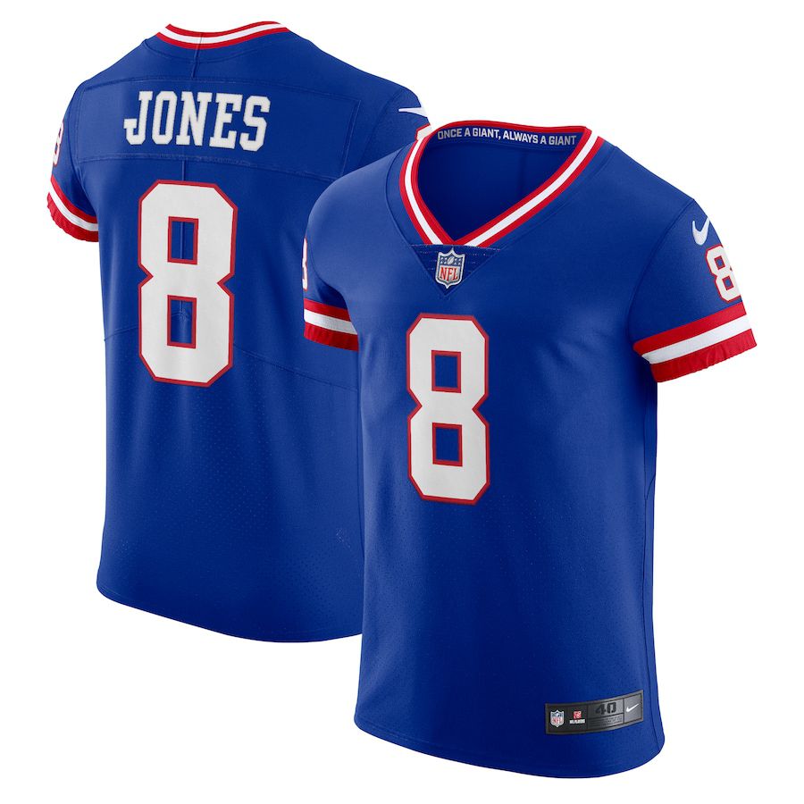 Men New York Giants #8 Daniel Jones Nike Royal Classic Vapor Elite Player NFL Jersey->new york giants->NFL Jersey